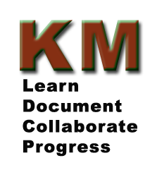 KM Logo - Learn, Document, Collaborate, Progress