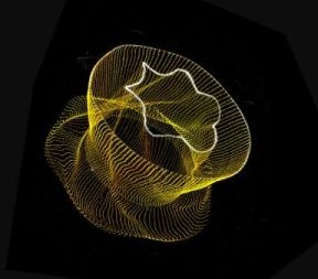 Volumetric image of a helical vortex